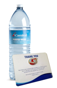 carnival pin and water